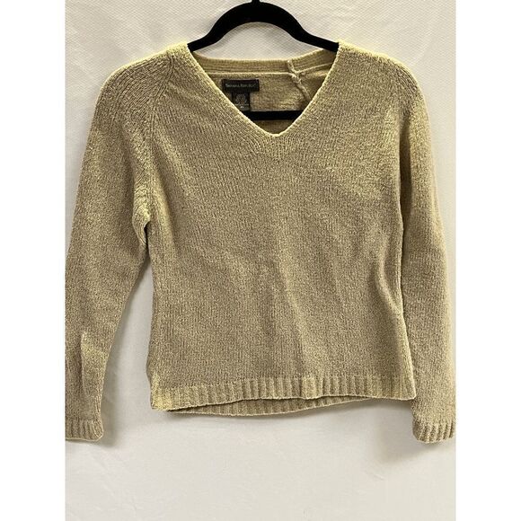 Banana Republic Pullover V-neck Stretch Sweater Tan Size XS - Picture 1 of 3
